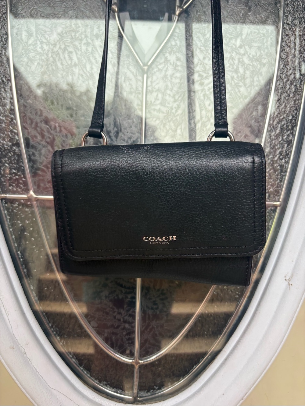 Coach Black Leather Crossbody Bag